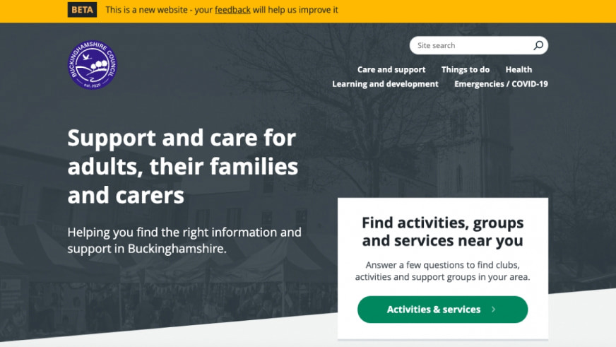 Buckinghamshire Local Support Website Tool