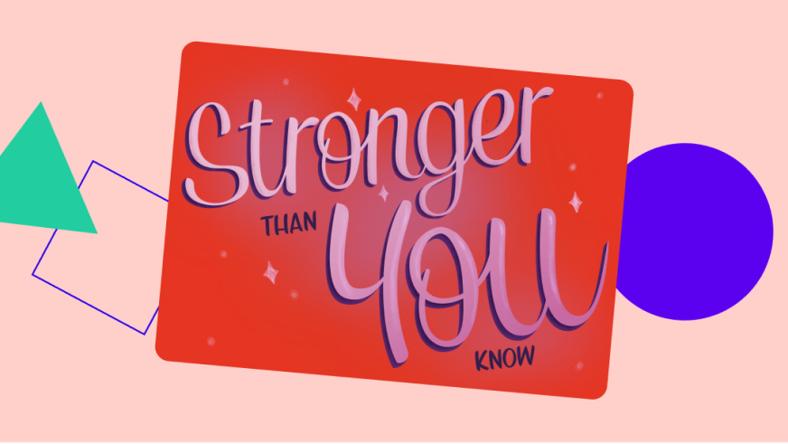 Pink Postcard Stronger Than You Know