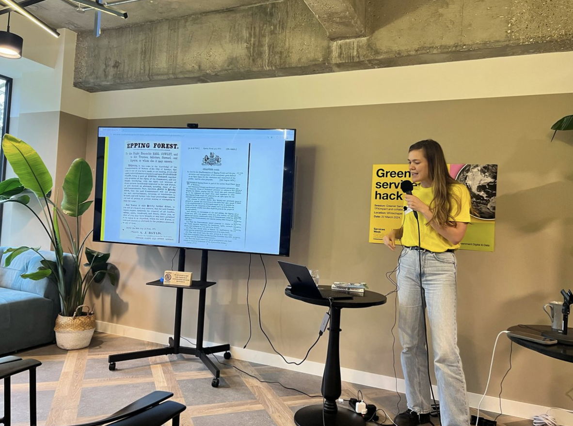 Harriet Pugh Introducing The Greener Digital Services Hack Day
